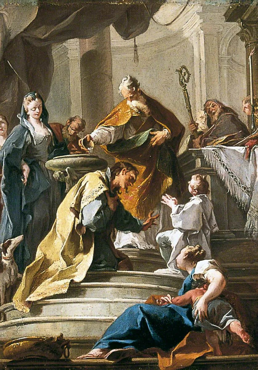 San Prosdocimo che battezza San Daniele - Giovanni Battista Pittoni