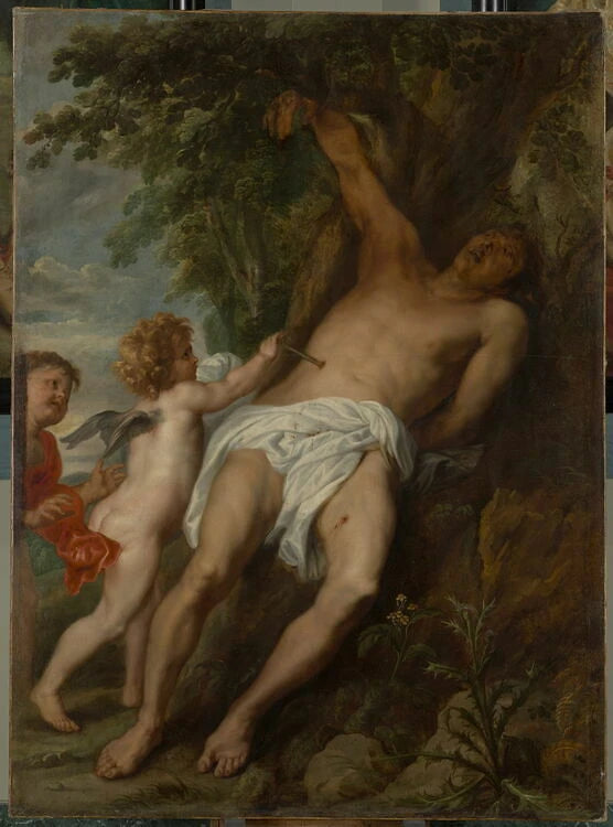 Saint Sébastien secouru par les anges après son supplice - Antoon van Dyck