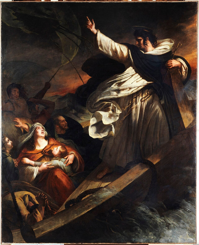 San Tommaso d'Aquino predicando la fiducia in Dio durante la tempesta - Ary Scheffer