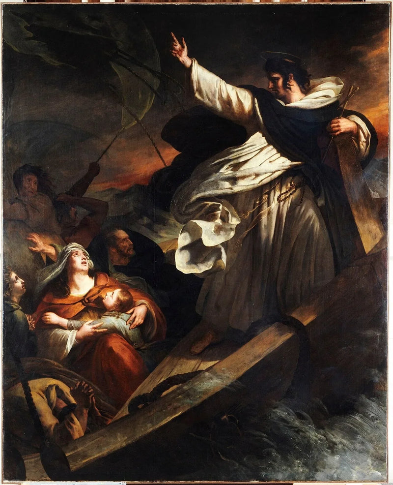 San Tommaso d'Aquino predicando la fiducia in Dio durante la tempesta - Ary Scheffer