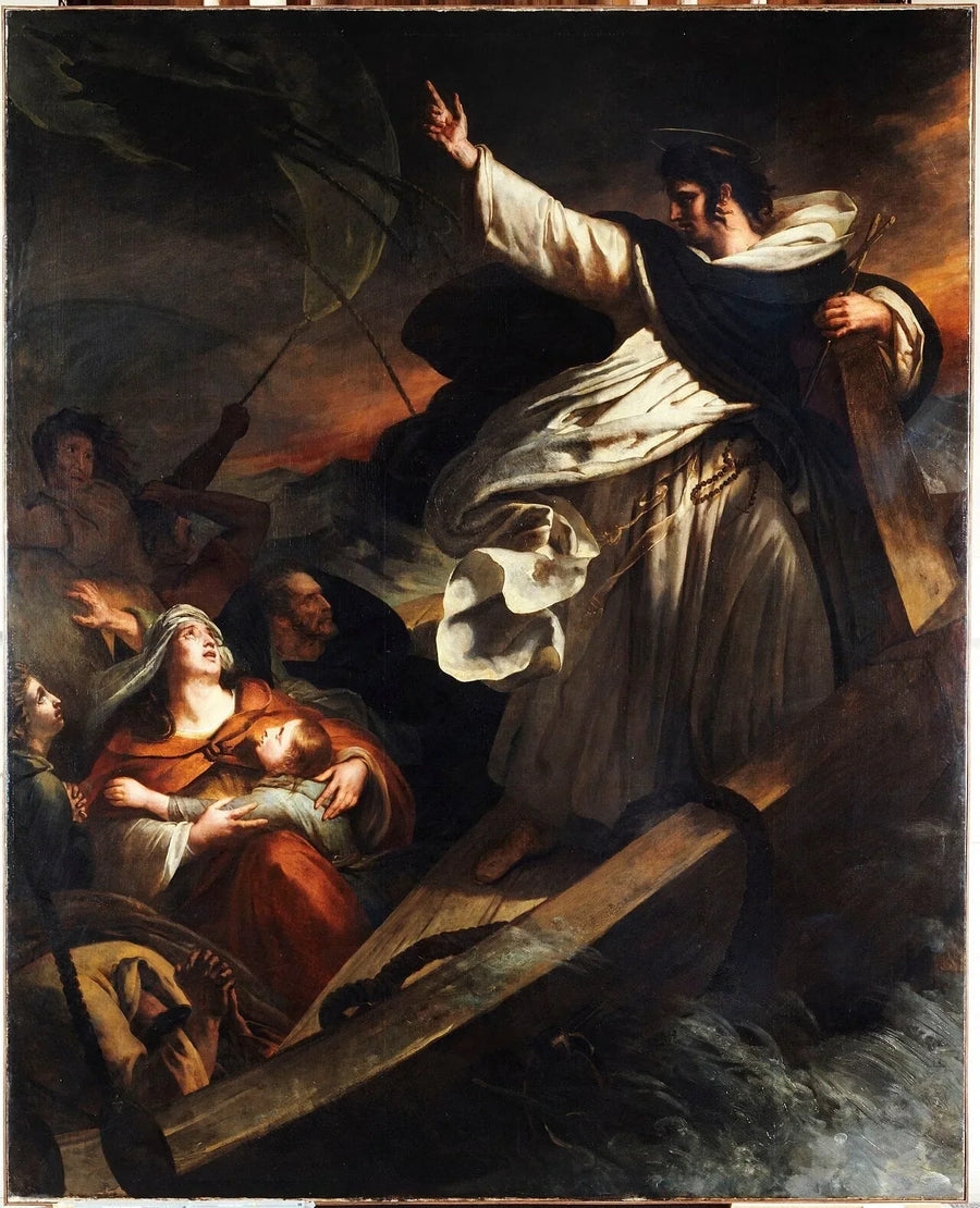 San Tommaso d'Aquino predicando la fiducia in Dio durante la tempesta - Ary Scheffer
