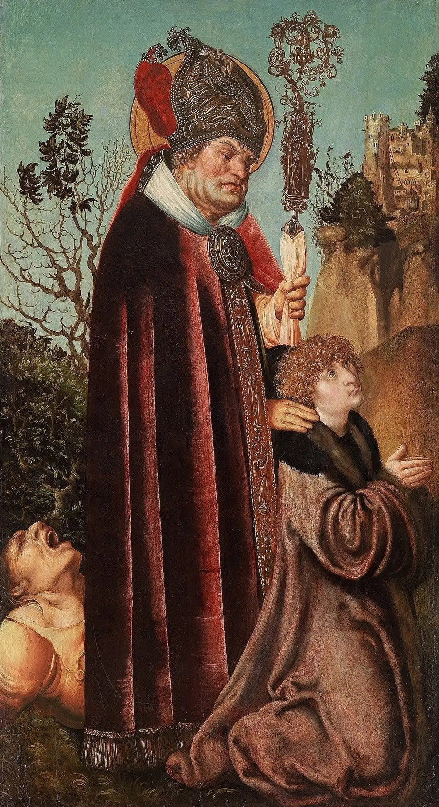 San Valentino e un donatore in ginocchio - Lucas Cranach il Vecchio