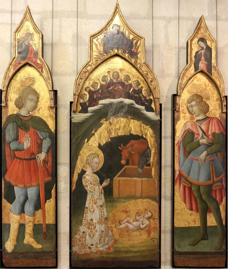 Sant Vittorin (?) (sopra: l'Angelo dell'Annunciazione) - Giovanni di Paolo