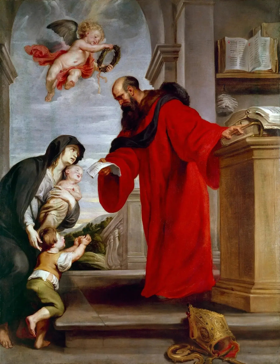 San Yves de Tréguier, patrono degli avvocati, difensore delle vedove e degli orfani - Peter Paul Rubens