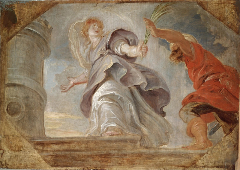 Santa Barbara in fuga dal padre - Peter Paul Rubens