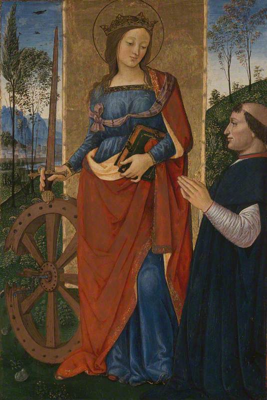 Santa Caterina d'Alessandria con un donatore - Pinturicchio
