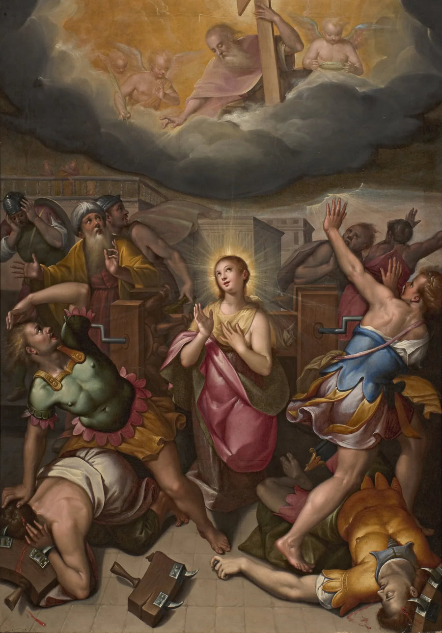 Santa Caterina d'Alessandria e il miracolo della ruota - Denis Calvaert