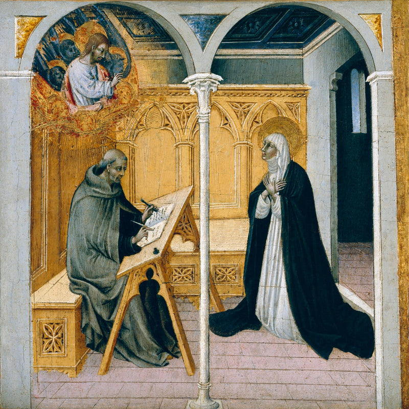 Santa Caterina da Siena che dettava i suoi dialoghi - Giovanni di Paolo