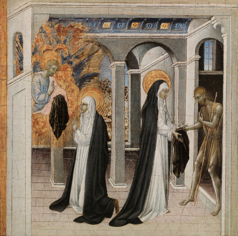 Santa Caterina da Siena e il mendicante - Giovanni di Paolo
