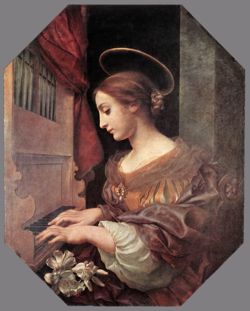 Santa Cecilia all'organo. - Carlo Dolci