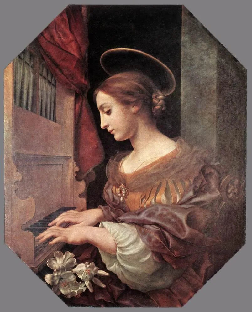 Santa Cecilia all'organo. - Carlo Dolci