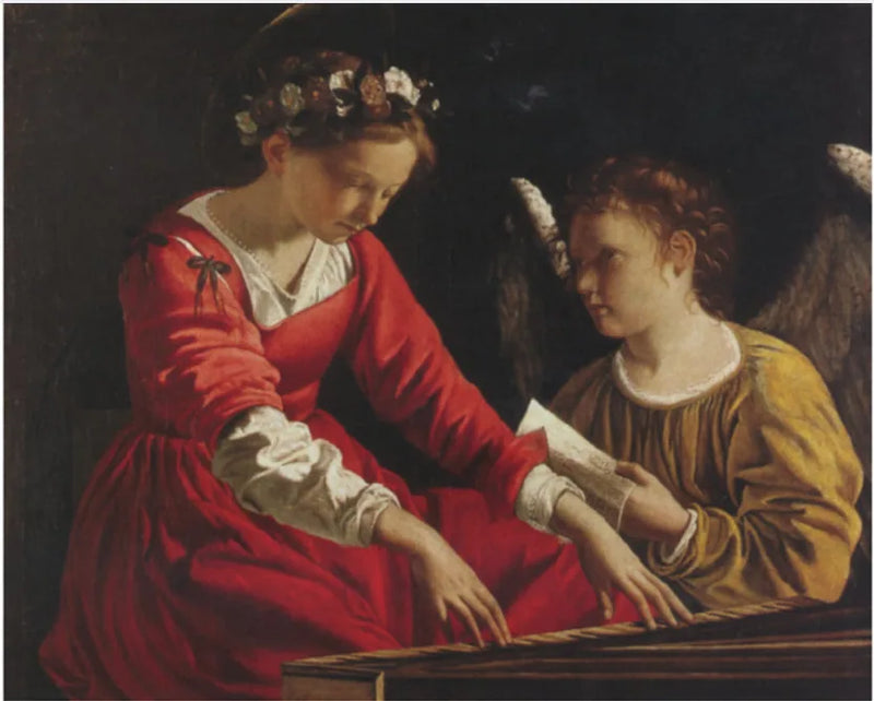 Santa Cecilia con un angelo che suona la lira - Orazio Gentileschi