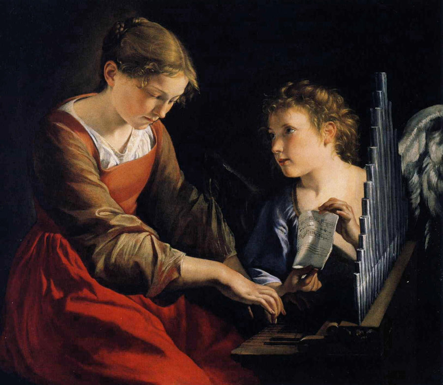 Santa Cecilia con un angelo - Orazio Gentileschi