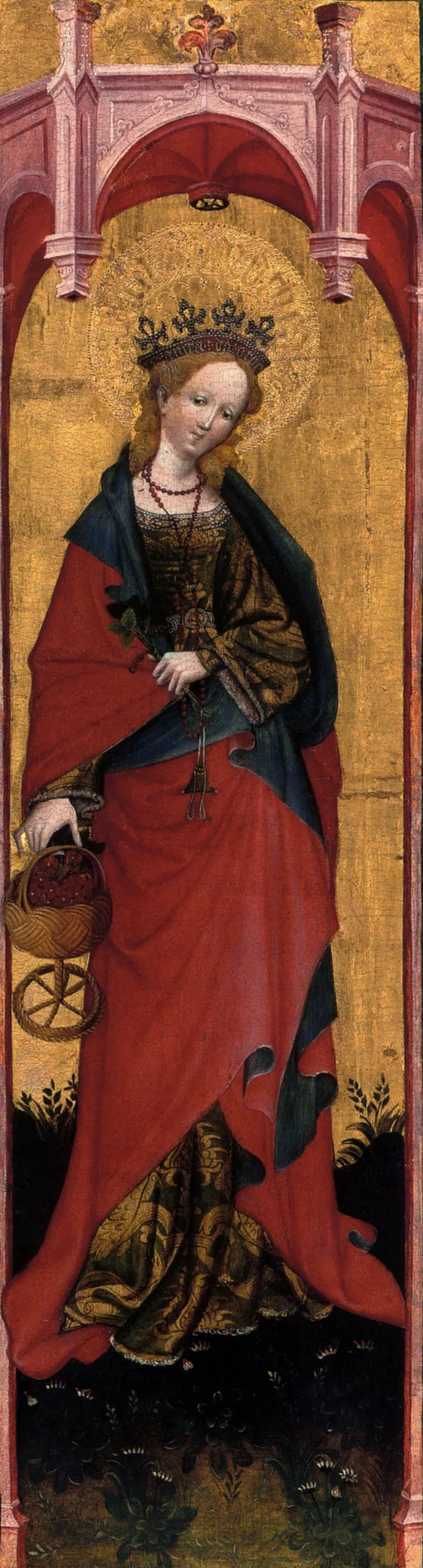 Santa Dorotea della chiesa di Sainte-Walburge di Soest, ala di un tabernacolo - Conrad von Soest