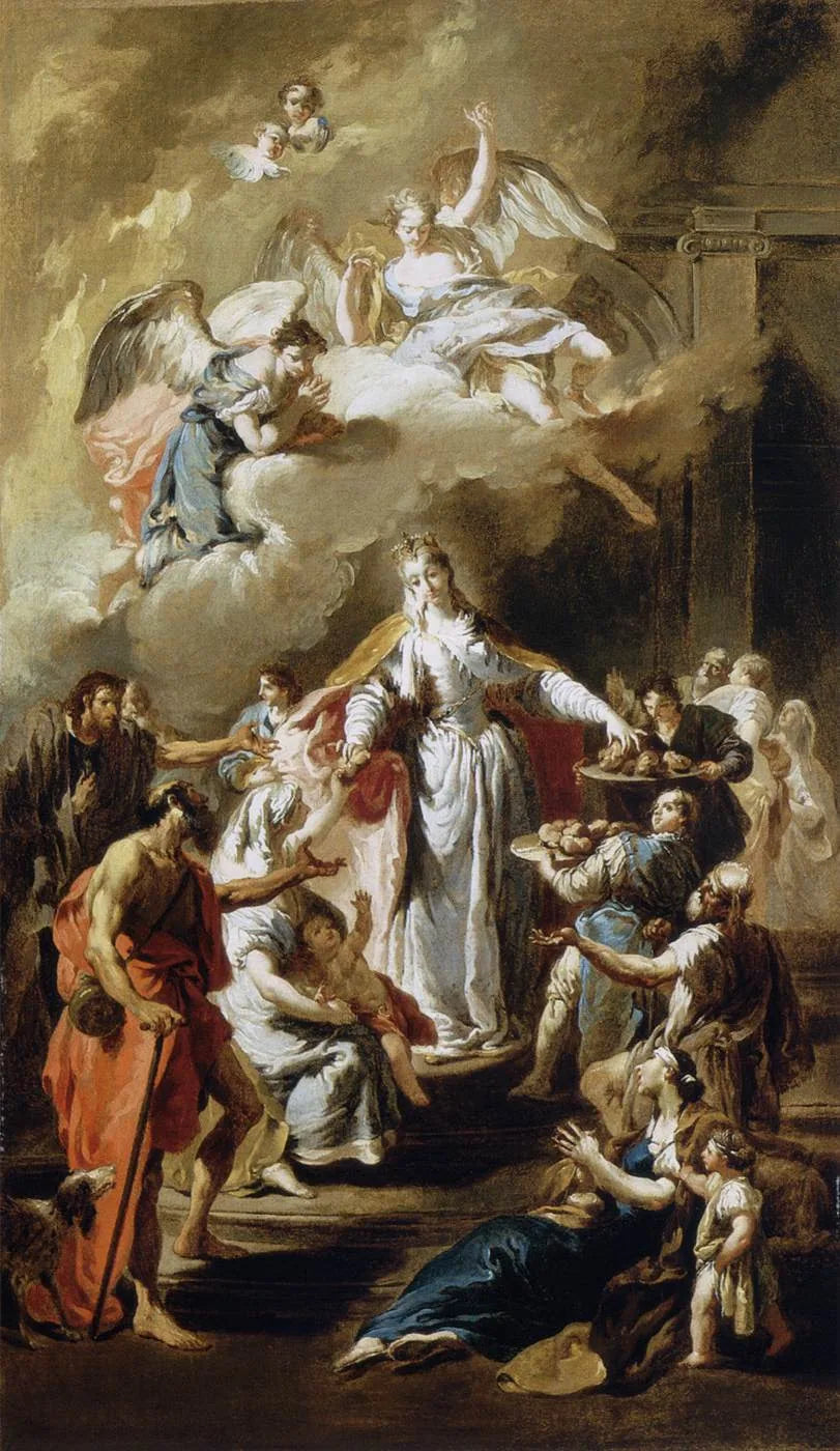 Santa Elisabetta d'Ungheria che distribuisce l'elemosina - Giovanni Battista Pittoni