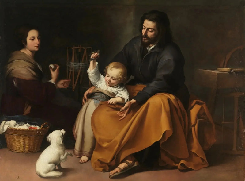 Santa Famiglia con il piccolo uccello - Bartolomé Esteban Murillo