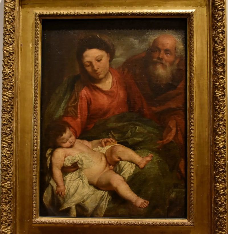 Santa Famiglia con il Bambino addormentato - Antoine van Dyck