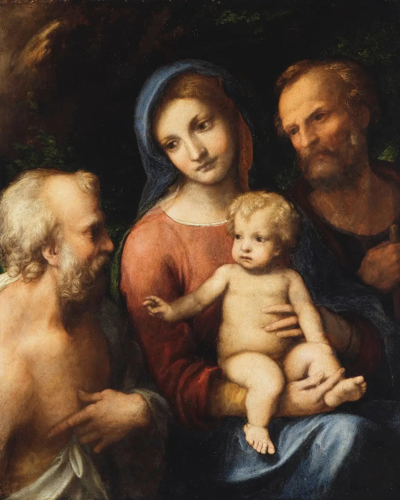 Santa Famiglia e San Gerolamo - Antonio da Correggio