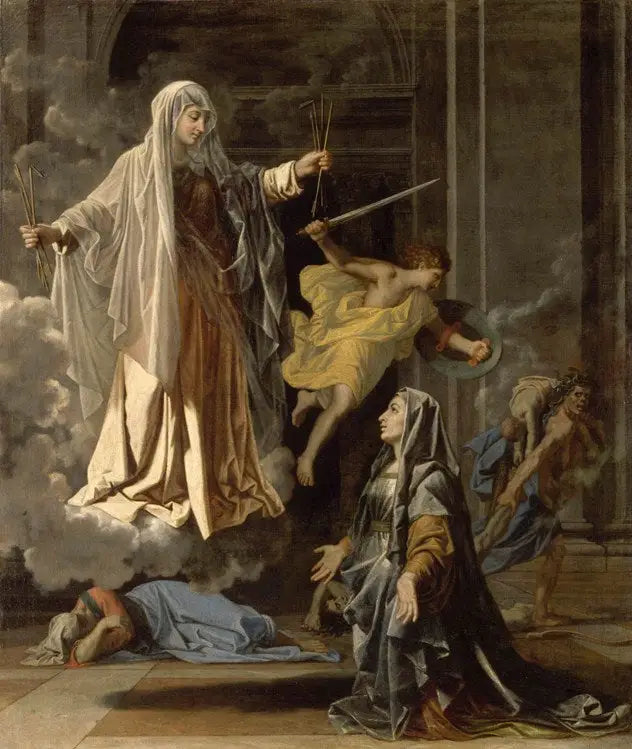 Santa Francesca Romana che annuncia a Roma la fine della peste - Nicolas Poussin