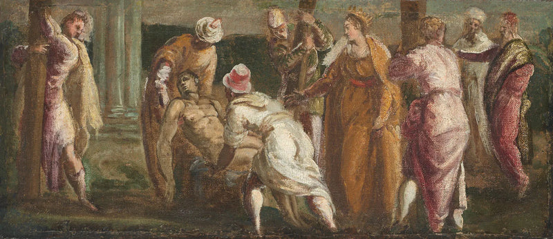 Sainte Hélène verificando la Vera Croce - Jacopo Tintoretto