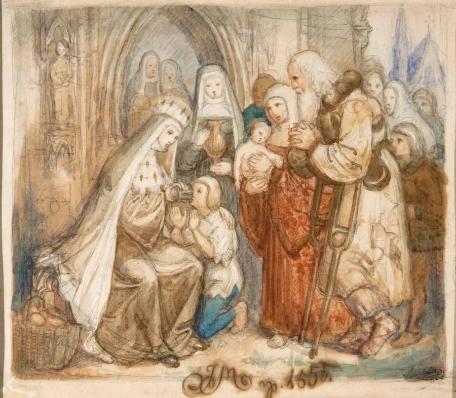 Santa Jadwiga tra i poveri - Jan Matejko
