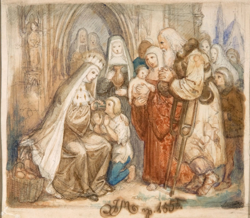 Santa Jadwiga tra i poveri - Jan Matejko