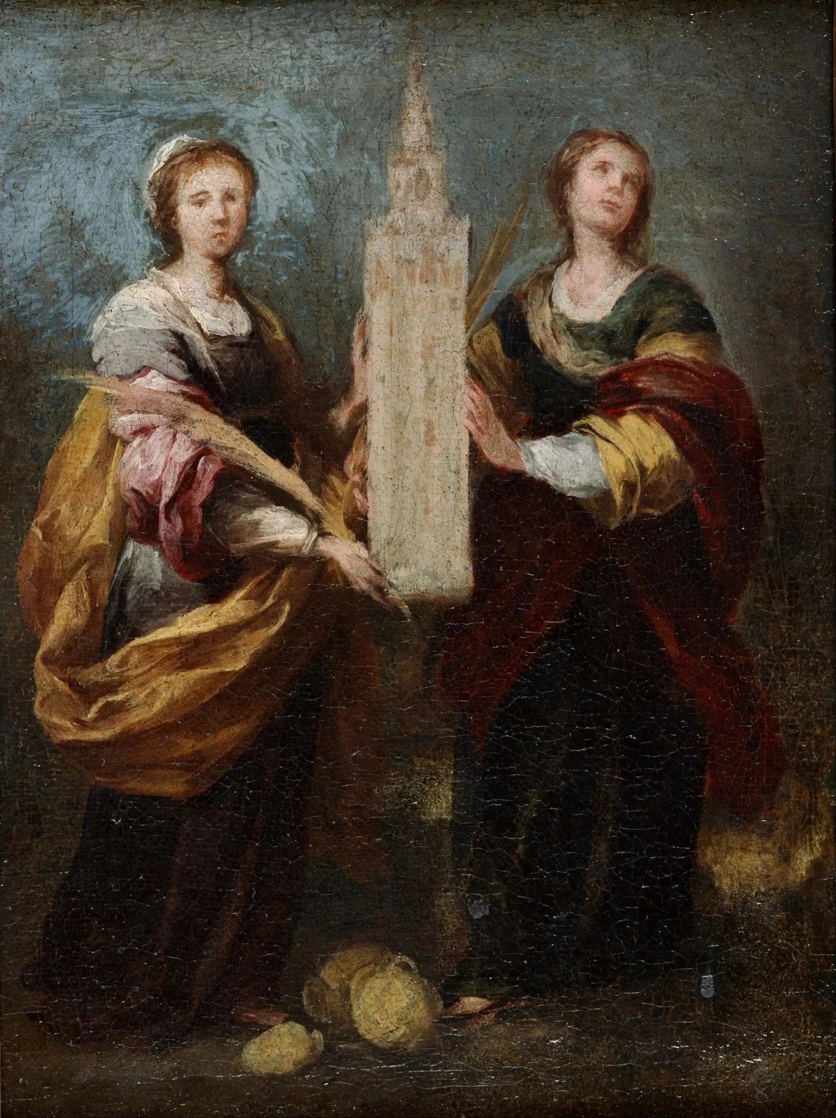 Sainte Justa et Sainte Rufina - Bartolomé Esteban Murillo image 1 copie peinte à la main à l’huile