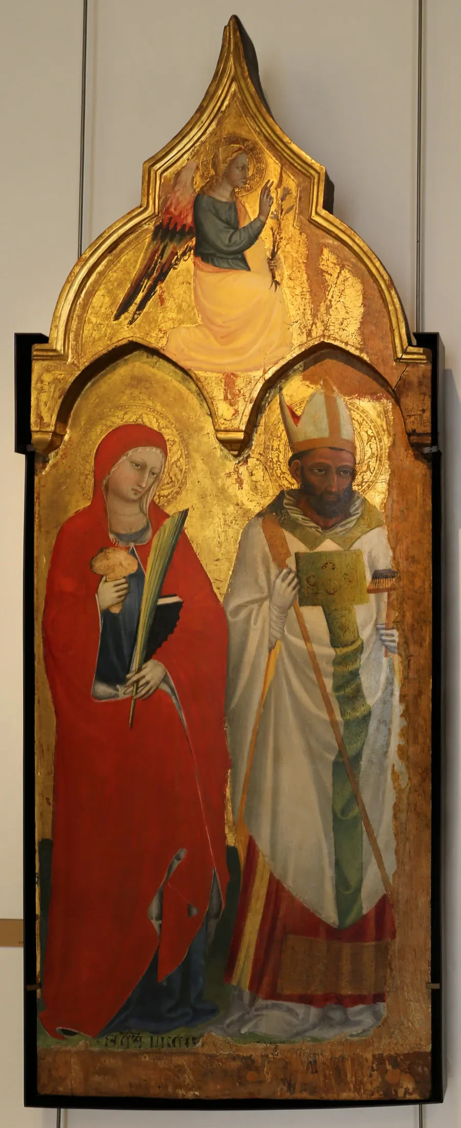 Santa Lucia e San Biagio / sopra, Arcangelo dell'Annunciazione - Bicci di Lorenzo
