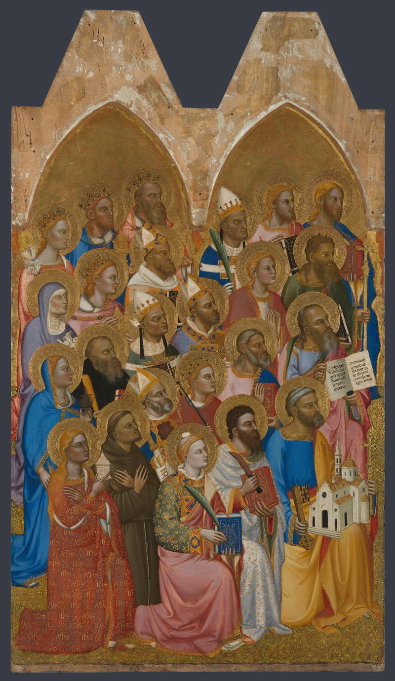 Saints adorateurs : Pannello principale sinistro - Jacopo di Cione
