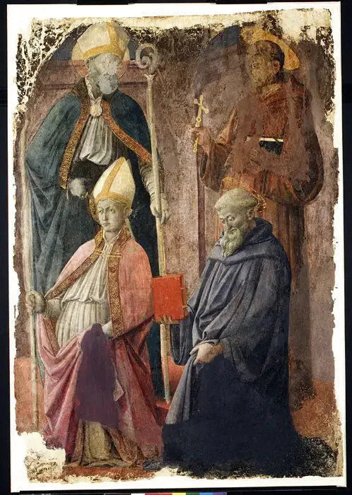 Santi Agostino e Francesco, un vescovo santo, e San Benedetto - Fra Filippo Lippi