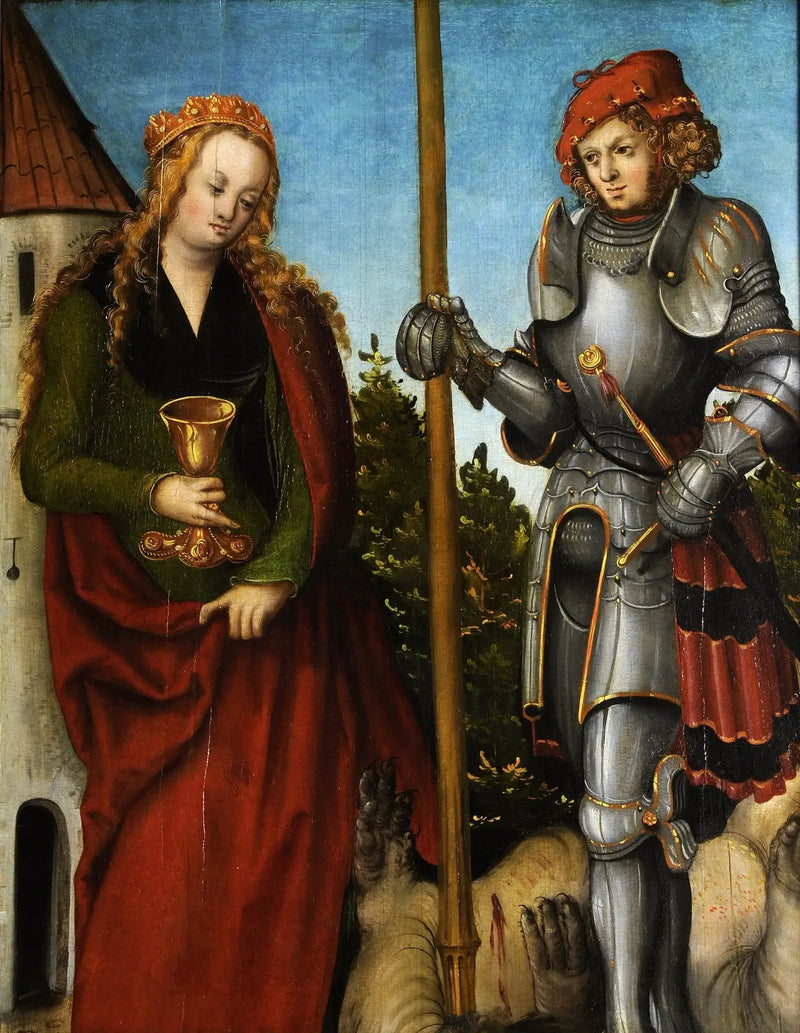 Santi Giorgio e Barbara - Lucas Cranach il Vecchio