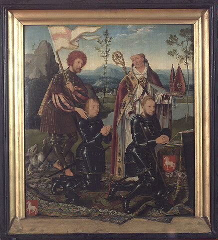 Saints Georges et Nicasius avec Georg et Nicasius Hackeney - Joos van Cleve - Alpha Reproduction