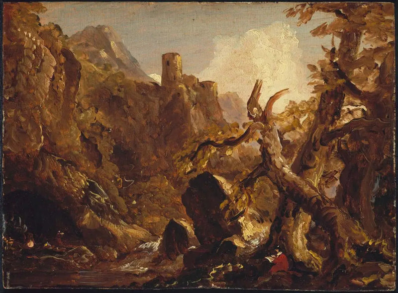 Salvator Rosa disegnando banditi - Thomas Cole
