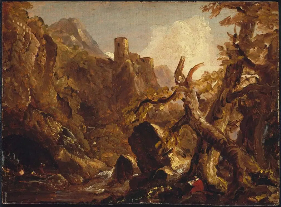 Salvator Rosa disegnando banditi - Thomas Cole