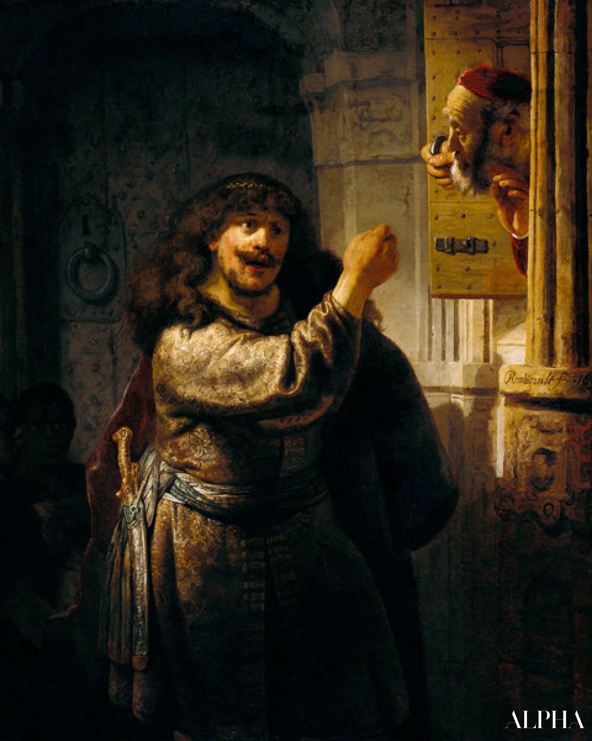 Samson ha minacciato suo suocero - Rembrandt van Rijn - Riproduzioni di quadri e dipinti di alta qualità