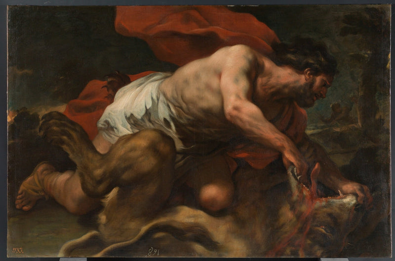 Sansone e il leone - Luca Giordano