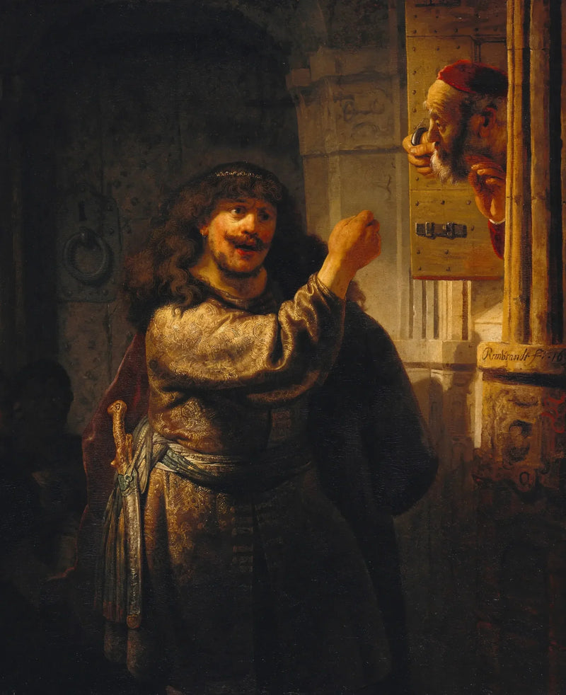 Samson minaccia il suo suocero - Rembrandt