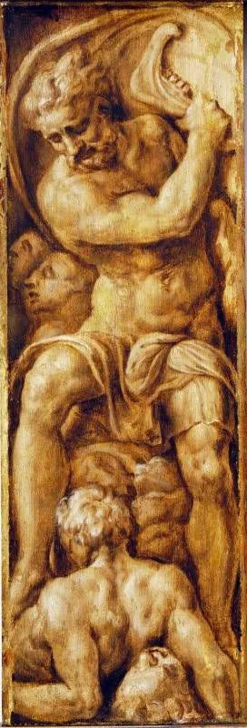 Samson terrassant les Philistins - Maarten van Heemskerck image 1 copie peinte à la main à l’huile