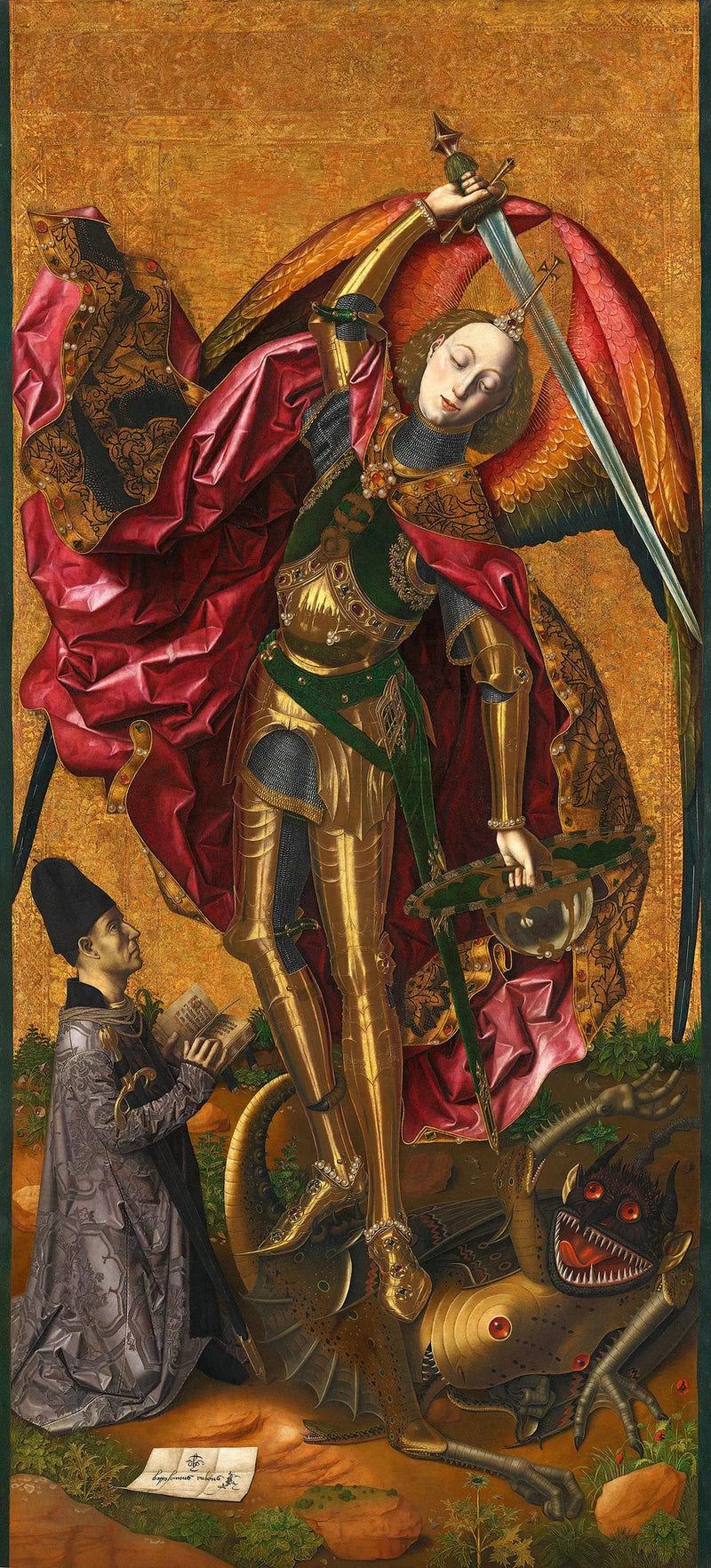 San Michele trionfa sul demonio - Bartolomé Bermejo