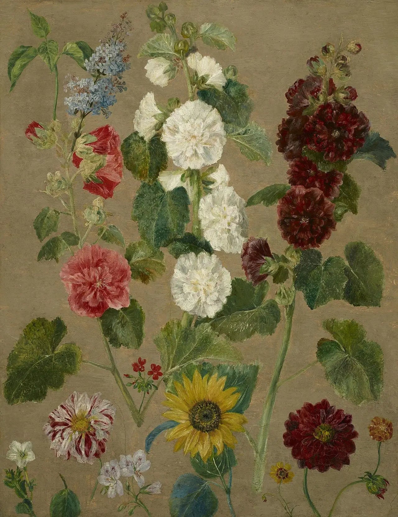 Reproduction du tableau « Sans titre [fleurs] - Eugène Delacroix » par Alpha Reproduction en peinture à l’huile