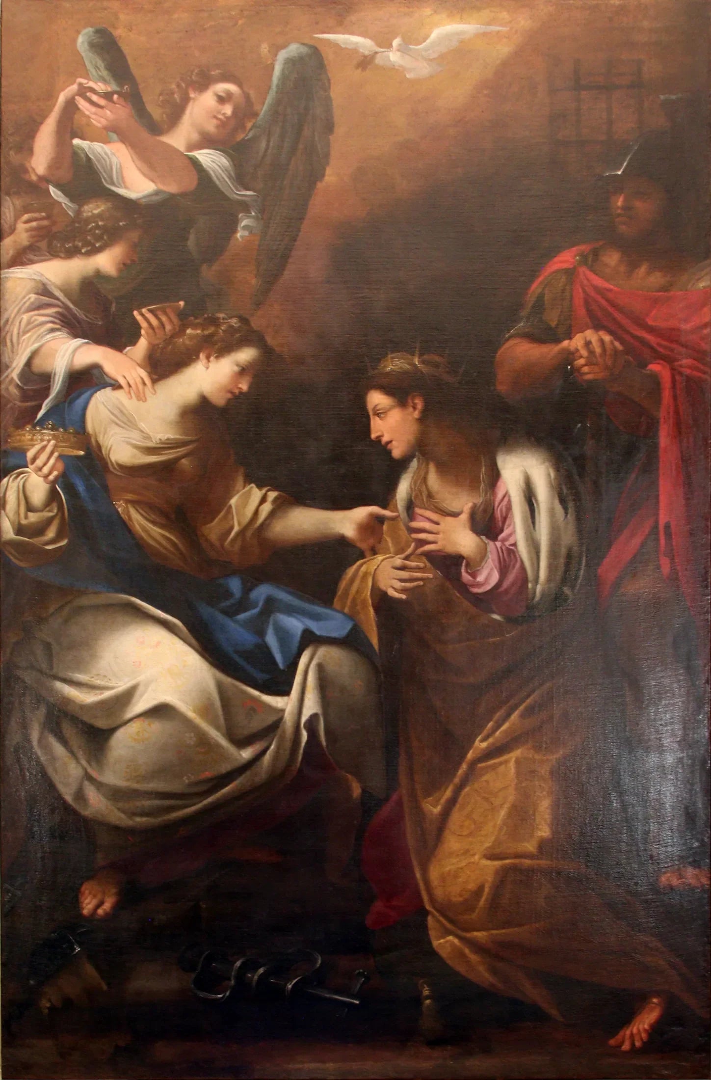 Santa Caterina d’Alessandria riceve in carcere la visita dell’imperatrice Faustina - Ludovico Carracci image 1 reproduction de peinture à l’huile