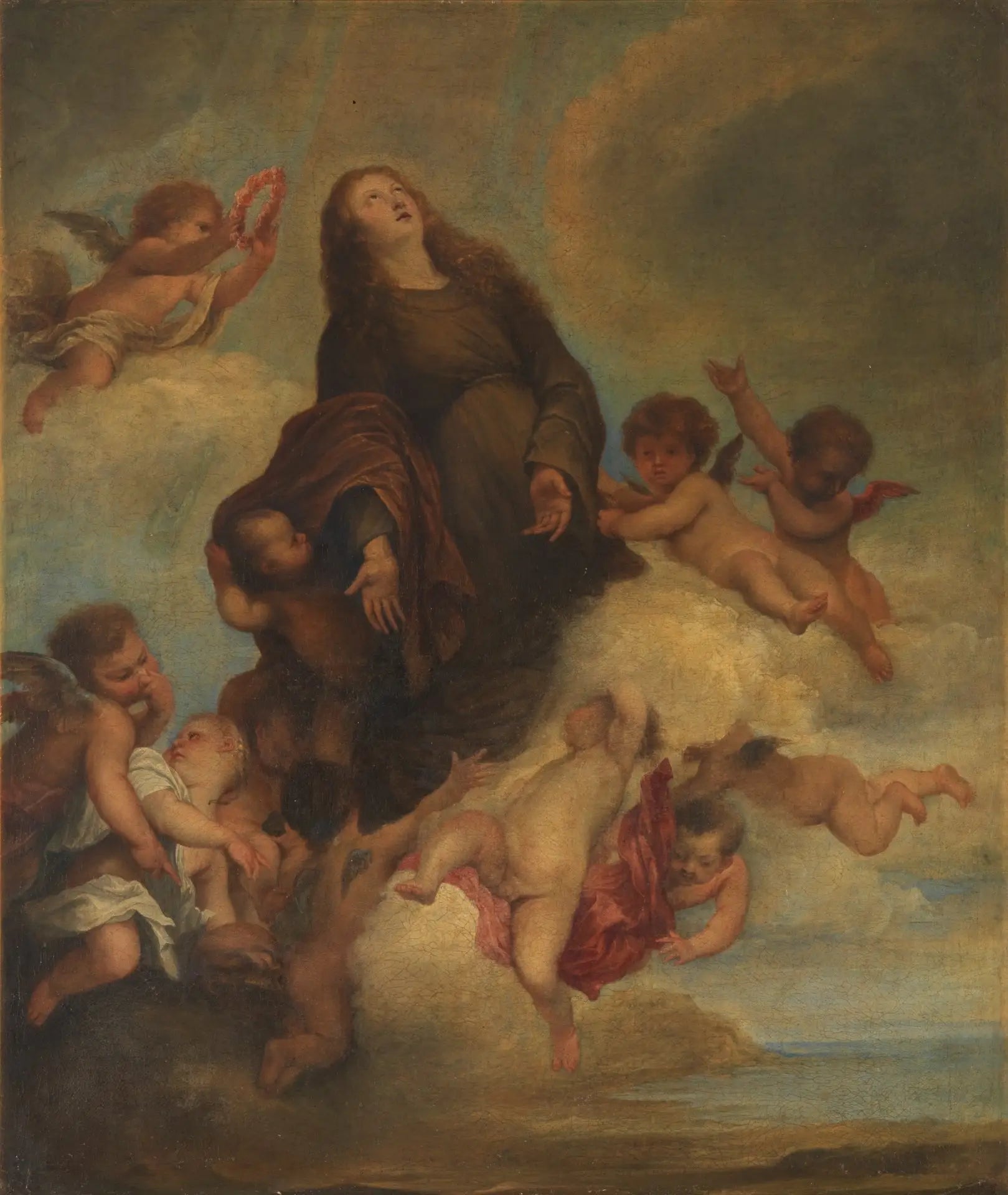 Santa Rosalía de Palermo - Antoine van Dyck image 1 reproduction de peinture à l’huile