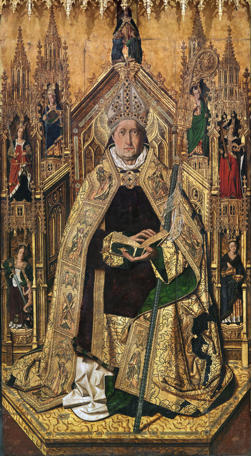 Santo Domingo de Silos entronizzato come vescovo, di Bartolomé Bermejo (Museo del Prado) - Bartolomé Bermejo