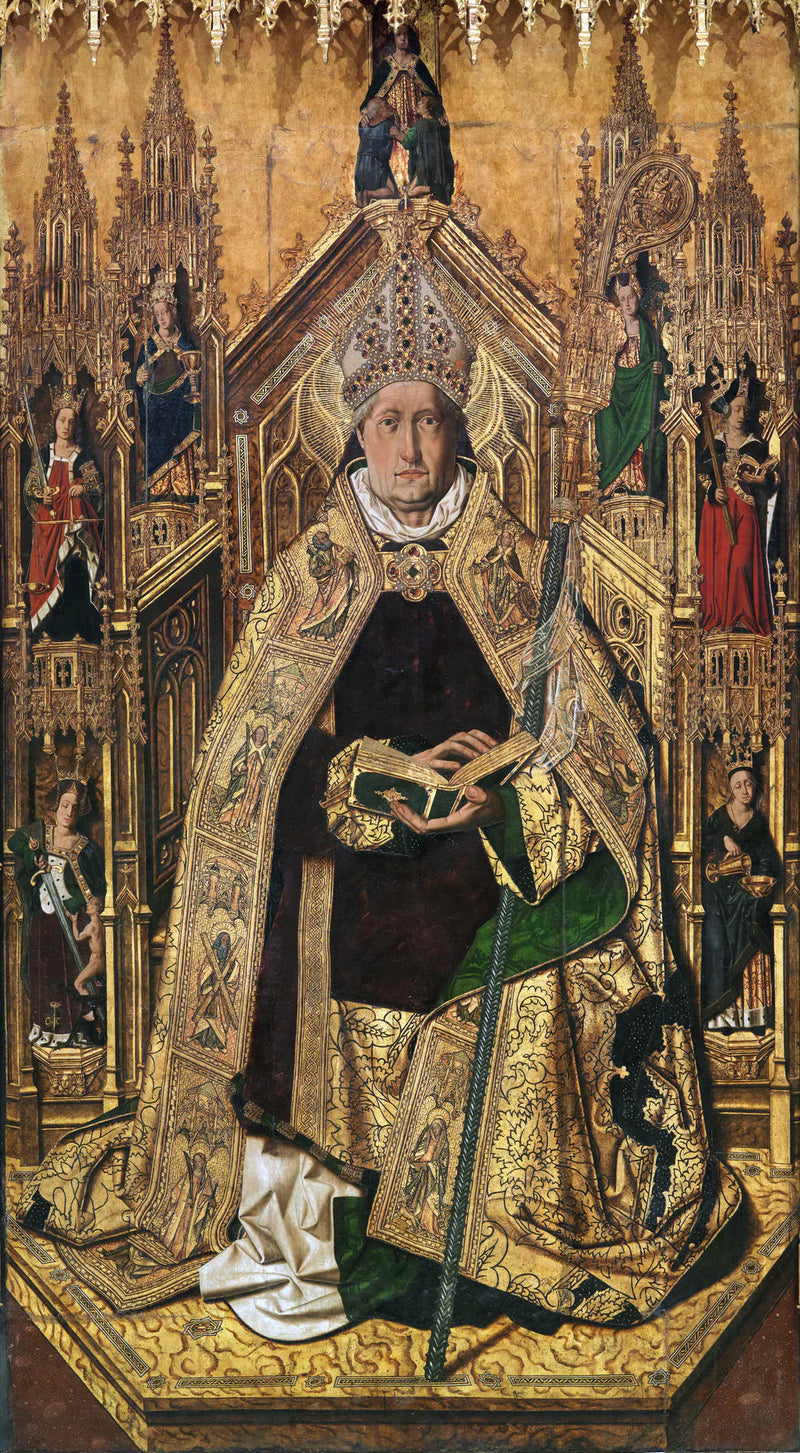 Santo Domingo de Silos entronizzato come vescovo, di Bartolomé Bermejo (Museo del Prado) - Bartolomé Bermejo