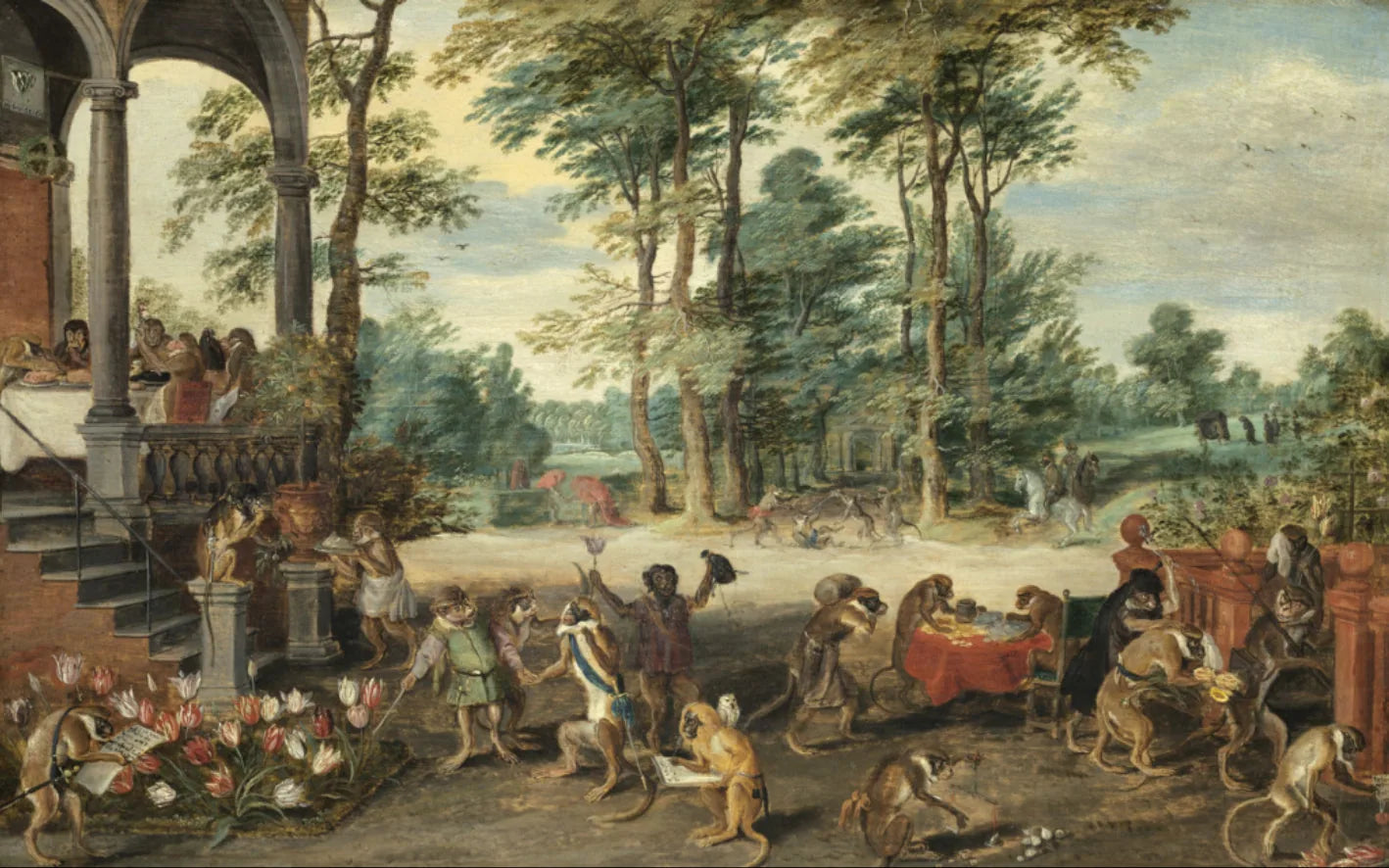 Satire sur la tulipomanie - Jan Brueghel le Jeune image 1 reproduction artisanale de tableau