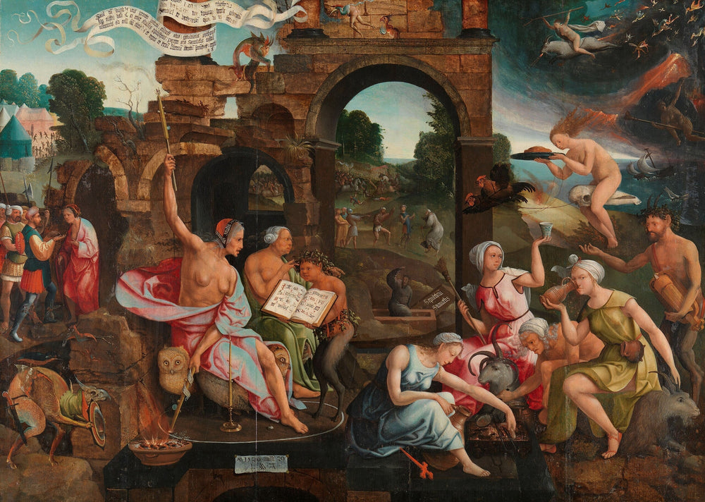 Saül et la sorcière d'Endor - Jacob Cornelisz van Oostsanen image 1 reproduction d’œuvre d’art à l’huile