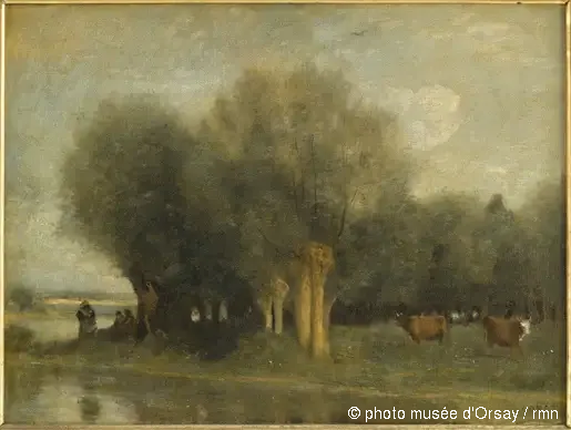 Salici sul bordo dell'acqua - Jean-Baptiste Camille Corot