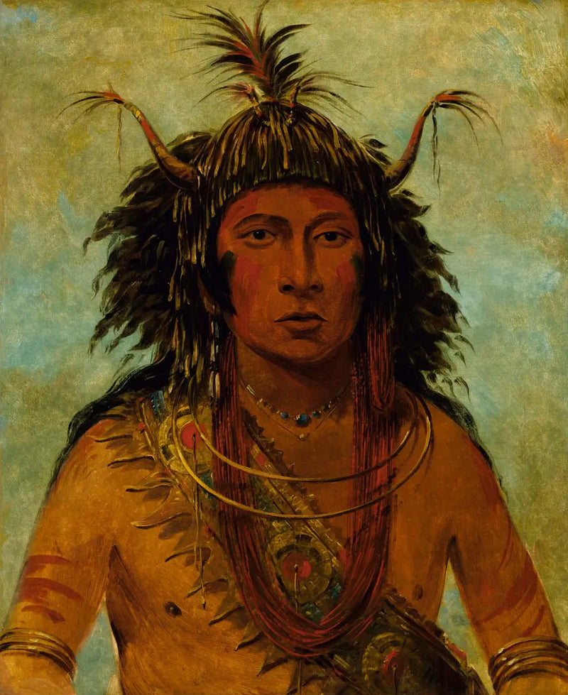 Say-say-gon, Tempête de grêle, Capo della guerra - George Catlin