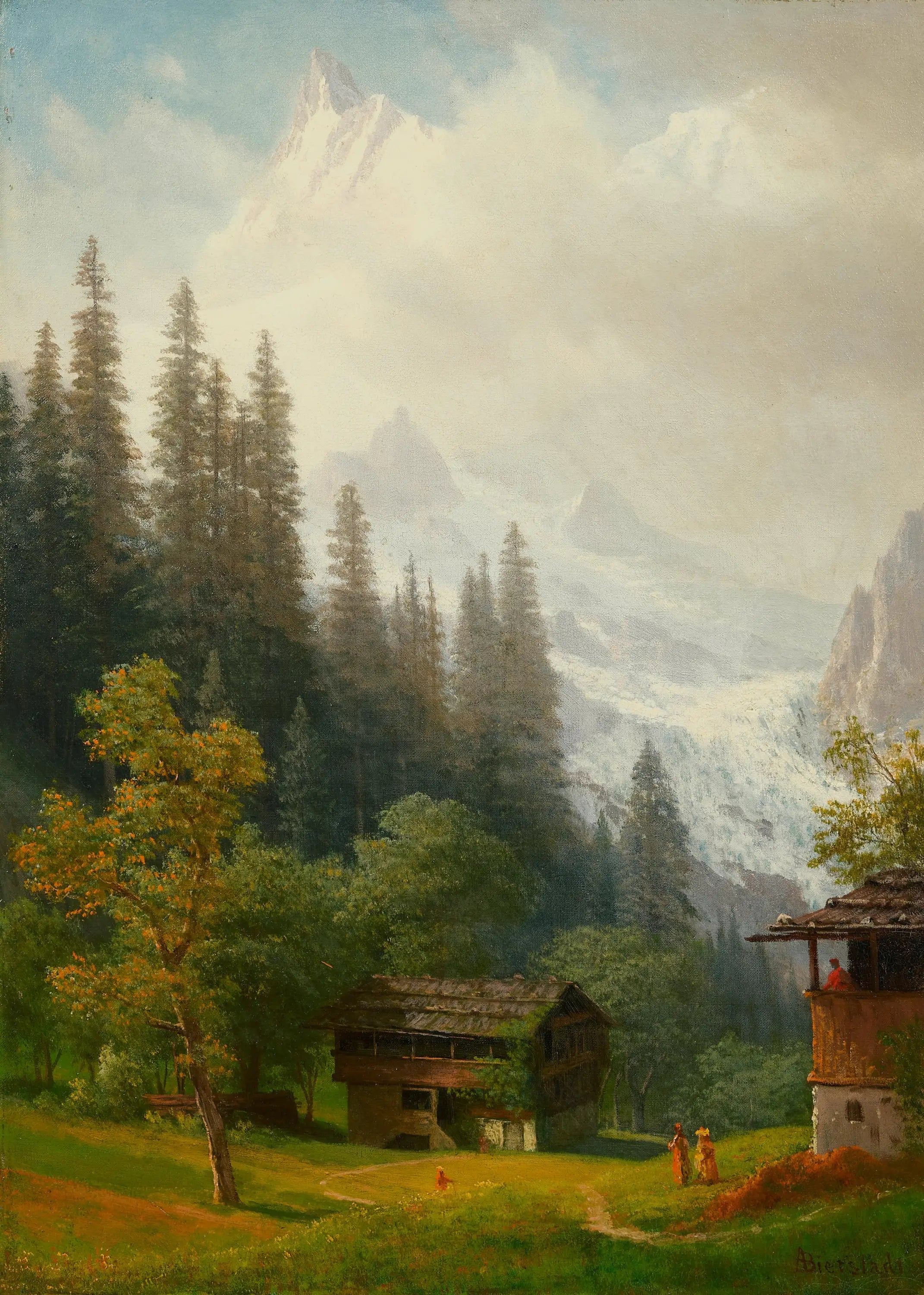 Scène alpine - Albert Bierstadt - Alpha Reproduction