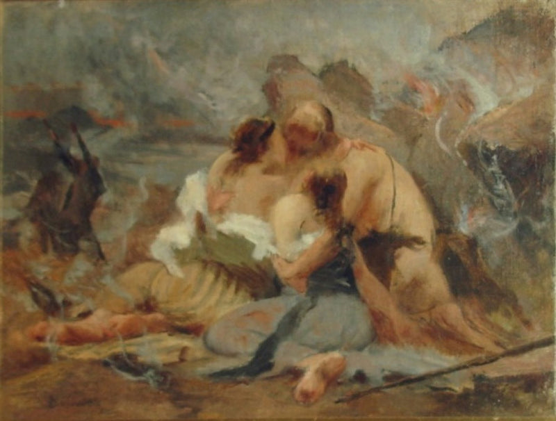 Scena biblica - L�� e suas filhas - Eliseu Visconti